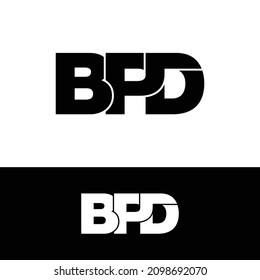 BPD letter monogram logo design vector