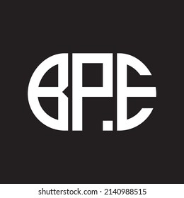 BPE letter logo design on black background. BPE 
creative initials letter logo concept. BPE letter design.