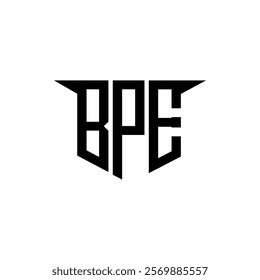 BPE letter logo design with white background in illustrator, vector logo modern alphabet font overlap style, calligraphy designs for logo, Poster, Invitation, etc.