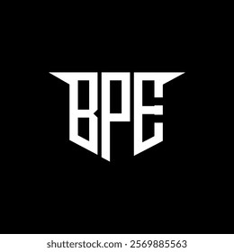 BPE letter logo design with white background in illustrator, vector logo modern alphabet font overlap style, calligraphy designs for logo, Poster, Invitation, etc.