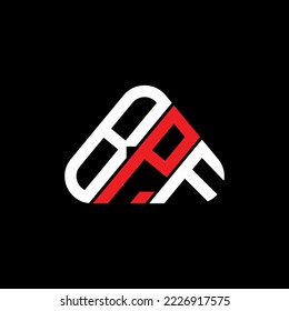 BPF letter logo creative design with vector graphic, BPF simple and modern logo in round triangle shape.