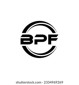 BPF letter logo design in illustration. Vector logo, calligraphy designs for logo, Poster, Invitation, etc.