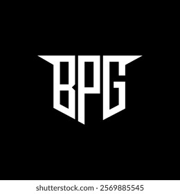 BPG letter logo design with white background in illustrator, vector logo modern alphabet font overlap style, calligraphy designs for logo, Poster, Invitation, etc.