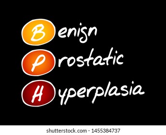 BPH - Benign Prostatic Hyperplasia acronym, medical concept background