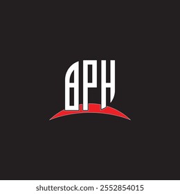 BPH letter logo design with white background in illustrator, vector logo modern alphabet font