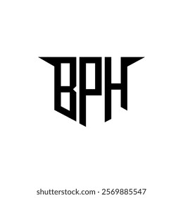 BPH letter logo design with white background in illustrator, vector logo modern alphabet font overlap style, calligraphy designs for logo, Poster, Invitation, etc.