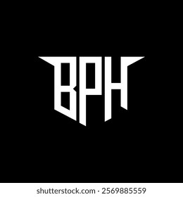 BPH letter logo design with white background in illustrator, vector logo modern alphabet font overlap style, calligraphy designs for logo, Poster, Invitation, etc.