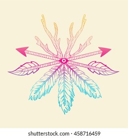 Bpho logo. Arrows and feathers
