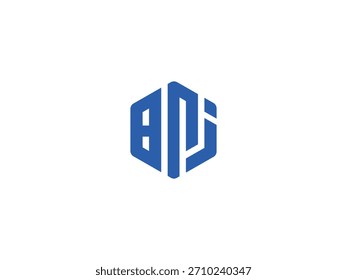 Diseño del logotipo de la letra del polígono de BPI con forma del polígono. Monograma del diseño del logotipo del polígono de AIW. Polígono BPI 