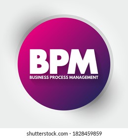 BPM: acrónimo de Business Process Management, fondo de concepto de negocio