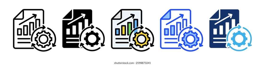 Bpm Icon Set With Multiple Style Collection