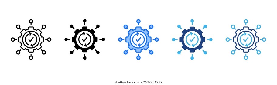 Bpm Icon Set With Multiple Style For Design