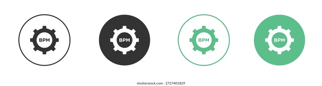 BPM icons concept set. Glyph Vector Illustrations