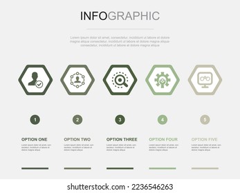 BPM icons Infographic design template. Creative concept with 5 steps