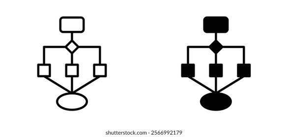 BPM icons in outline and fill. vector illustration for ui.