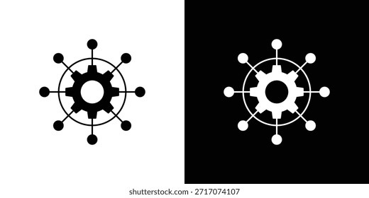 Projeto de silhueta de vetor de ícones do BPM. Ilustração de design gráfico plano vetorial.