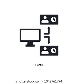 bpm isolated icon. simple element illustration from general-1 concept icons. bpm editable logo sign symbol design on white background. can be use for web and mobile