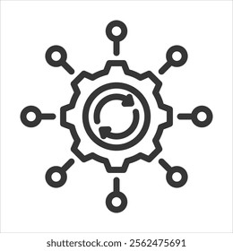 Bpm Outline Icon Vector Illustration