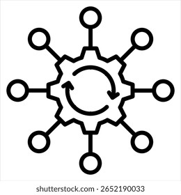 bpm Outline Icon Vector Illustration 