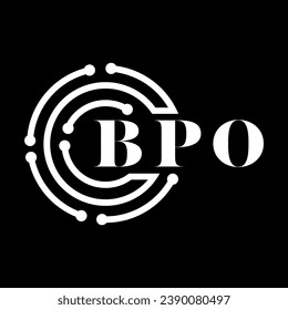 BPO letter design. BPO letter technology logo design on white background. BPO Monogram logo design for entrepreneur and business