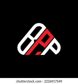 BPP letter logo creative design with vector graphic, BPP simple and modern logo in round triangle shape.