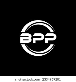 BPP letter logo design in illustration. Vector logo, calligraphy designs for logo, Poster, Invitation, etc.