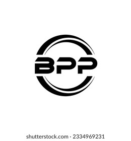 BPP letter logo design in illustration. Vector logo, calligraphy designs for logo, Poster, Invitation, etc.