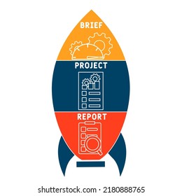 bpr - Kurzbeschreibung des Projektberichts, Geschäftskonzept. Wortschatz-Typografie-Design-Illustration mit Linien-Symbolen und Ornamenten.  Website-Förderung Konzept Vektor-Layout.