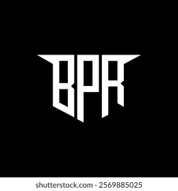 BPR letter logo design with white background in illustrator, vector logo modern alphabet font overlap style, calligraphy designs for logo, Poster, Invitation, etc.