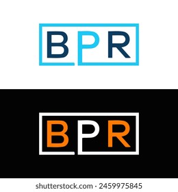 BPR logo. BPR set , B P R design. White BPR letter. BPR, B P R letter logo design.