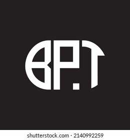 BPT letter logo design on black background. BPT 
creative initials letter logo concept. BPT letter design.