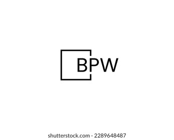BPW Letter Initial Logo Design Vector Illustration