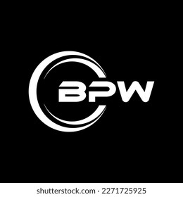 BPW letter logo design in illustration. Vector logo, calligraphy designs for logo, Poster, Invitation, etc.
