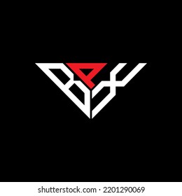 Logotipo de letra BPX diseño creativo con gráfico vectorial, logotipo BPX simple y moderno en forma de triángulo.