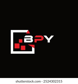 BPY criativa logotipo de letra minimalista. BPY vetor exclusivo iniciais alfabeto letra logotipo design
