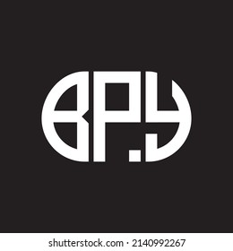 BPY letter logo design on black background. BPY 
creative initials letter logo concept. BPY letter design.

