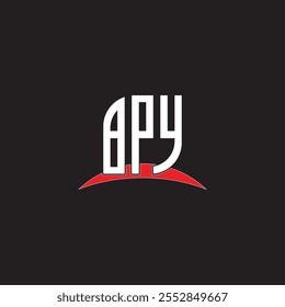 BPY letra logotipo design com fundo branco no ilustrador, logotipo vetorial fonte alfabeto moderna