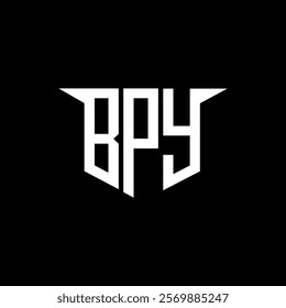 BPY letter logo design with white background in illustrator, vector logo modern alphabet font overlap style, calligraphy designs for logo, Poster, Invitation, etc.