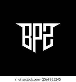 BPZ letter logo design with white background in illustrator, vector logo modern alphabet font overlap style, calligraphy designs for logo, Poster, Invitation, etc.