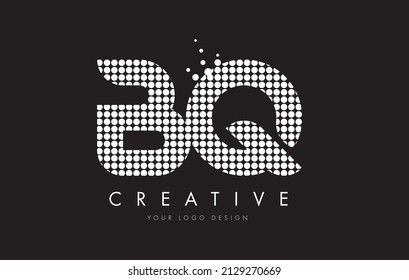 BQ B Q Dots Letter Logo Design White Magenta Bubble Circles und Swoosh