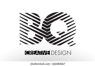 BQ B Q Lines Letter Design with Creative Elegant Zebra Vector Illustration.