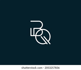 BQ B Q Logo Monogram with Black and White Colors