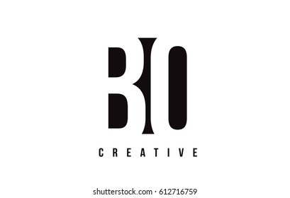 BQ B Q White Letter Logo Design with Black Square Vector Illustration Template.