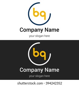 BQ business logo icon design template elements. Vector color sign.