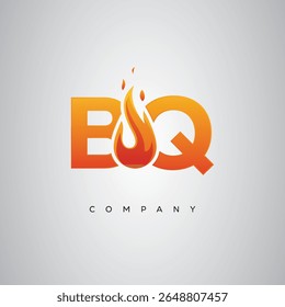 BQ Creative Fire Letter Diseño de Logo