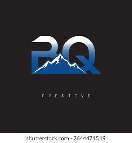 BQ Creative Mountain Logo Bold Gradient Letter mark Branding Design for Business Outdoor Brands