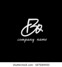 BQ initial beauty monogram and elegant logo design