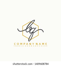 BQ Initial handwriting logo concept