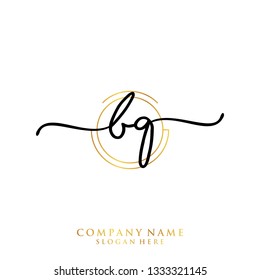 BQ Initial handwriting logo template