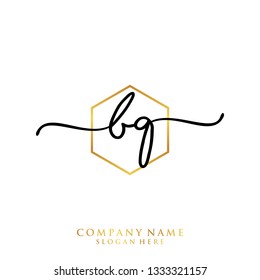BQ Initial handwriting logo template